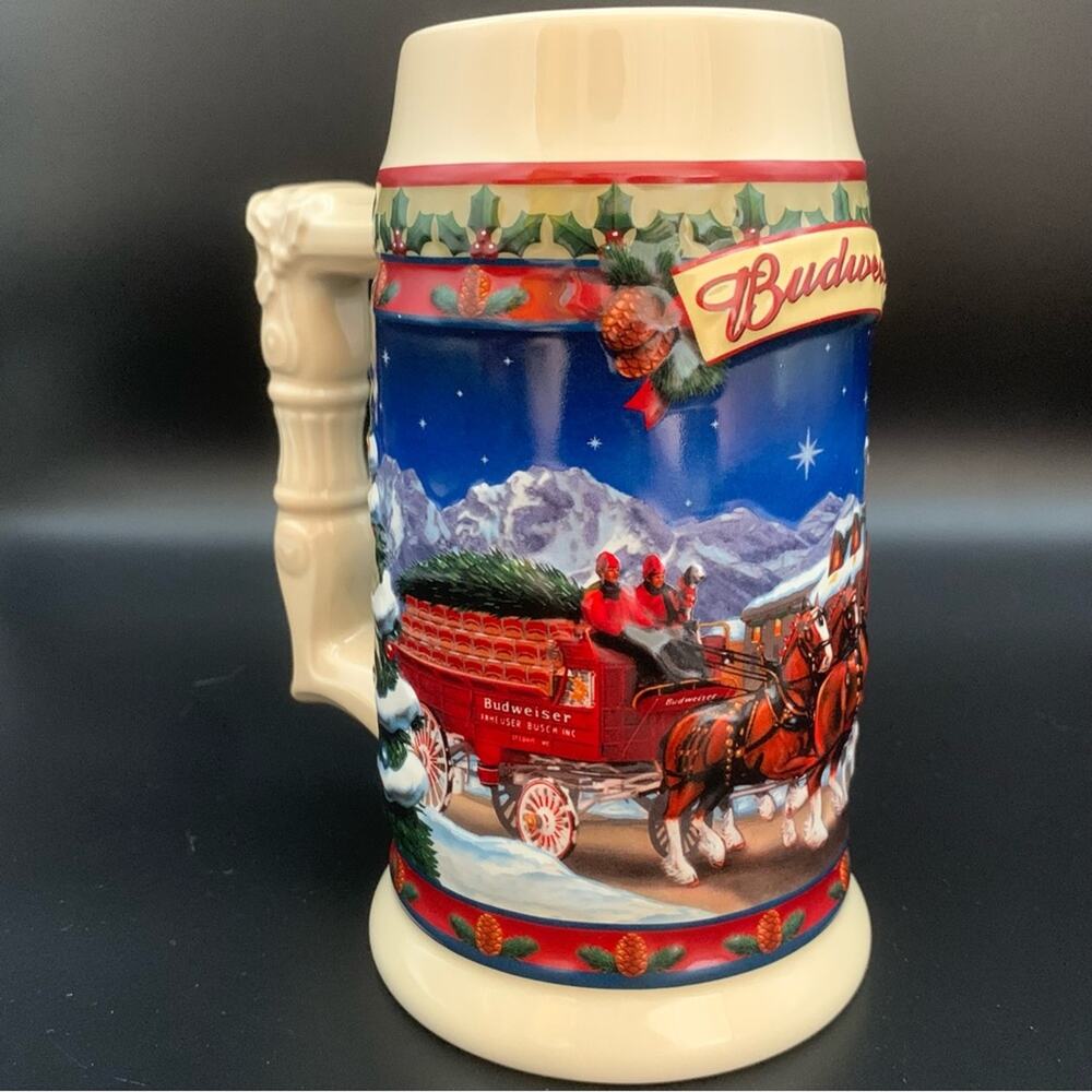 Vintage 2003 Budweiser Holiday Stein Mug